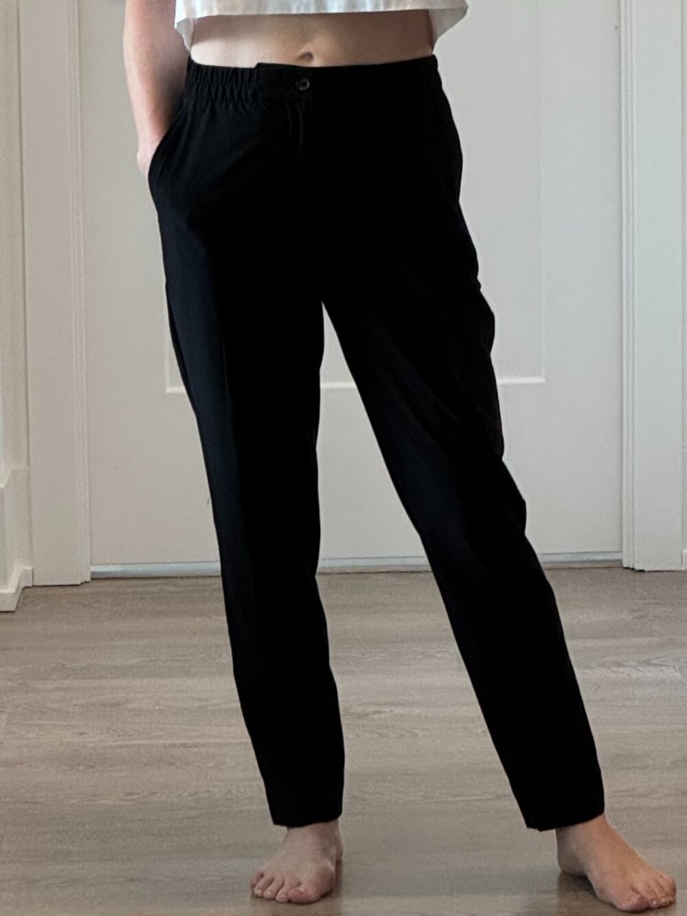 Banana Republic Air Stretch Tapered Pant Black XS